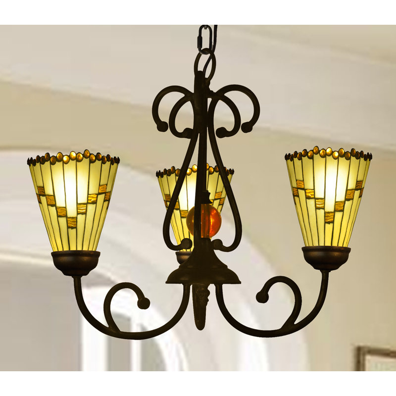 Lustre classique/traditionnel ombré 3 lumières Apollo