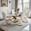 Ensembles de table de salle à manger rectangulaires légers et luxueux-103109873