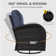 Red Barrel Studio® 10 Pieces Outdoor Patio Furniture Set with Fire Pit Table, Rattan Wicker Sectional Swivel Rocker Chairs Sets