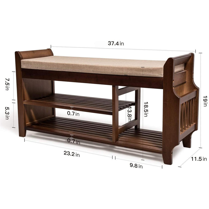 Ellina Bamboo Storage Bench