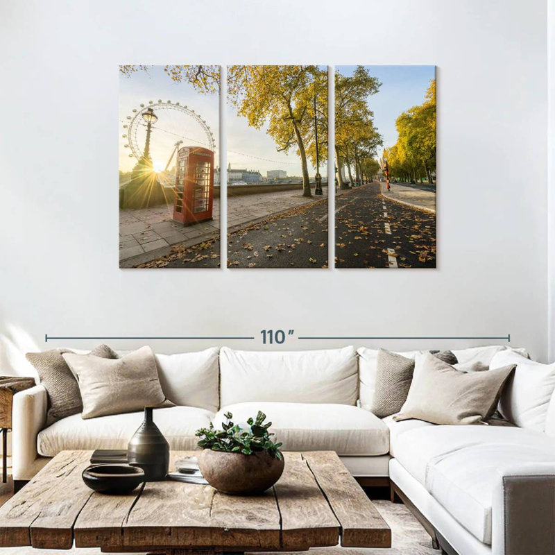 London Autumn Road, H 48 po x l 74 po