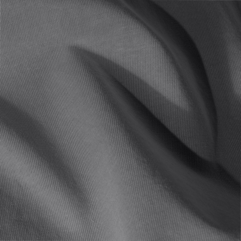 Organic 100% Cotton Jersey Knit Fitted Sheet, Twin XL Fitted Sheet, Gray