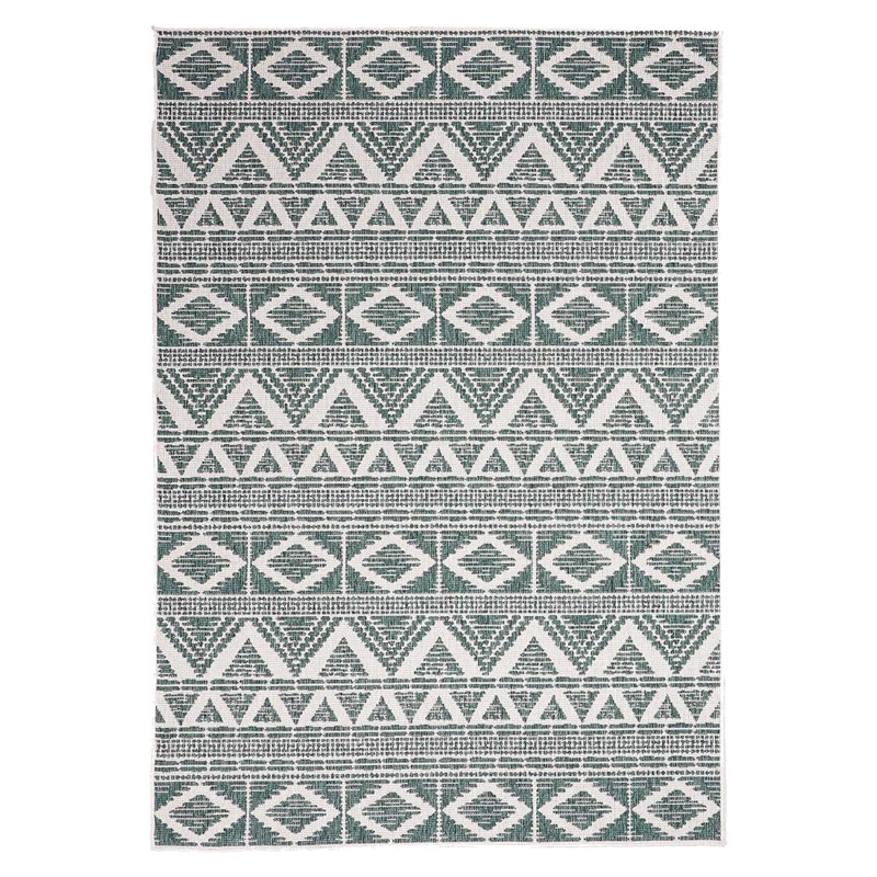 Peale Geometric Hand Woven Indoor / Outdoor Area Rug, Rectangle 160 x 230cm