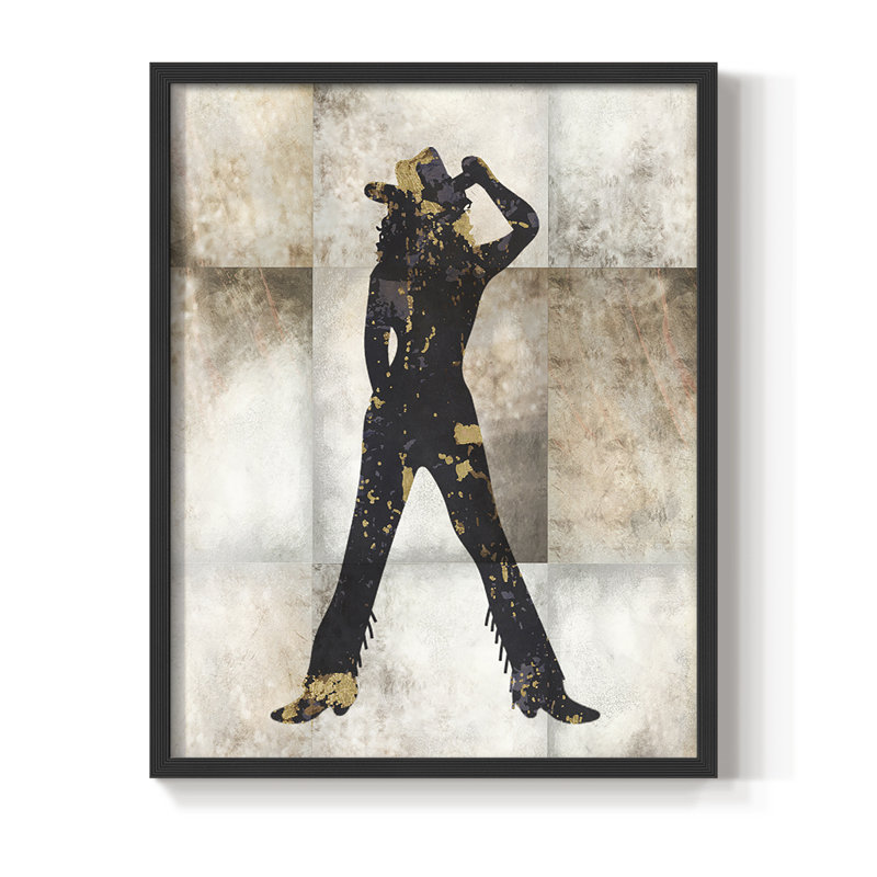 Cowgirl II, reproduction encadrée - bois massif, Noir, noir, noir, noir, H 30 po x l 24 po