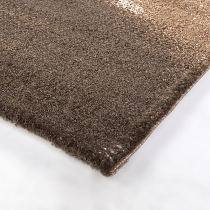Turesson Brown Abstract Modern Area Rug, Rectangle 7'10" x 10'