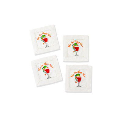 Ensemble de 4 serviettes de table "Hop Into Happy Hour"