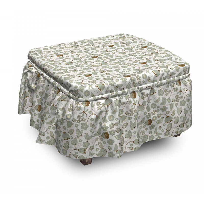 Housse pour de repose-pieds summery flying oiseaux