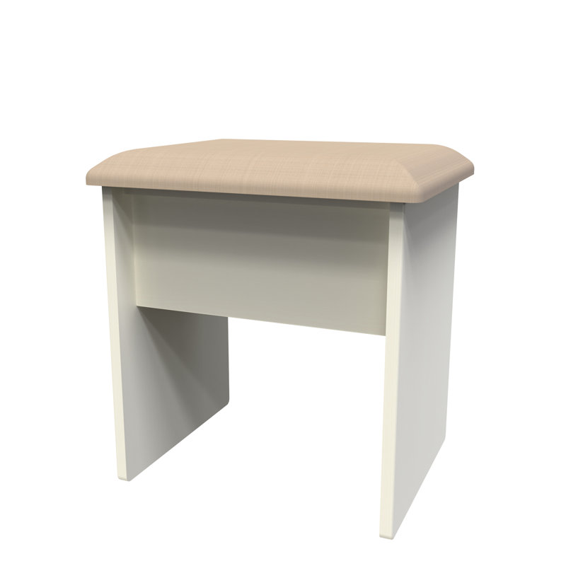 Fully Assembled Murier Dressing Table Stool, Cream Ash