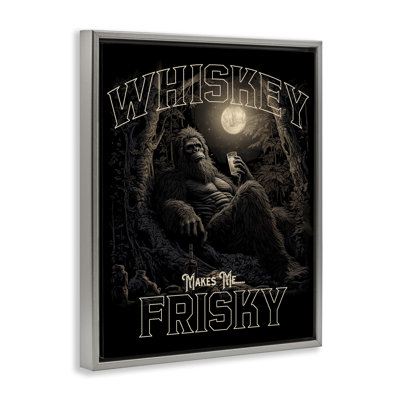 "Whiskey Makes Me Frisky", art mural sur toile par Jim Baldwin