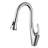 SUMERAIN Pull Down Kitchen Faucet Lead-free Stainless Steel Single Handle Kitchen Sink Faucet-114147333
