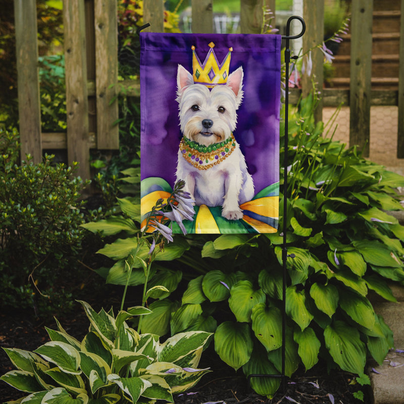 Drapeau de jardin double en polyester H 15,5 po x l 11,25 po