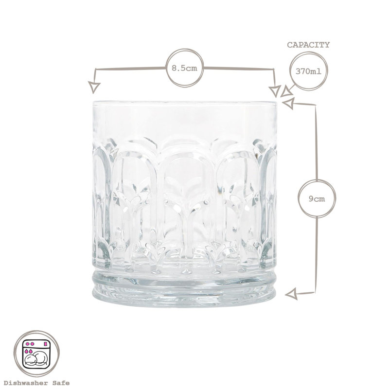 Archie 0.37ml Whiskey Glass Set