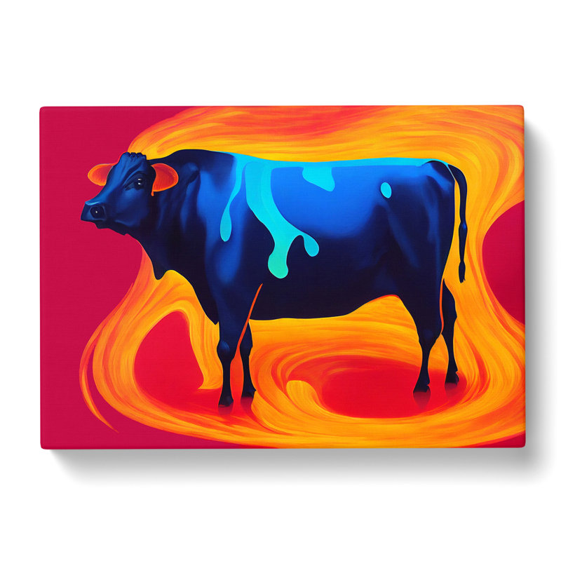 Beguiling Cow Abstract - Wrapped Canvas, 40cm H x 60cm W x 3cm D