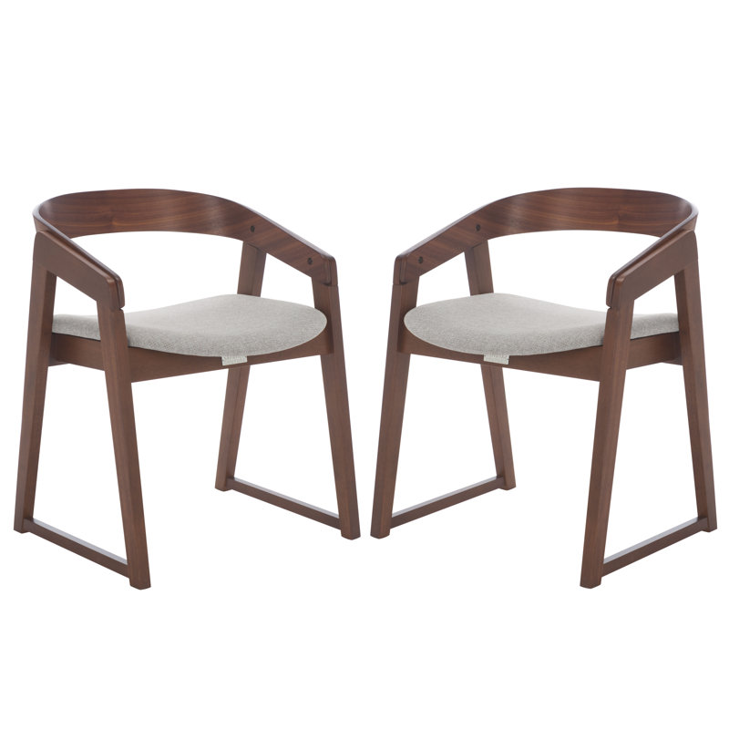 Chaise en bois Hildabryna, Gris