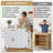 Rolling Kitchen Island with 2 Cabinets and 3-Position Adjustable Shelf, 35.4“ W x 15.3" D Storage Cart for Kitchen, Dining Room-1963753817