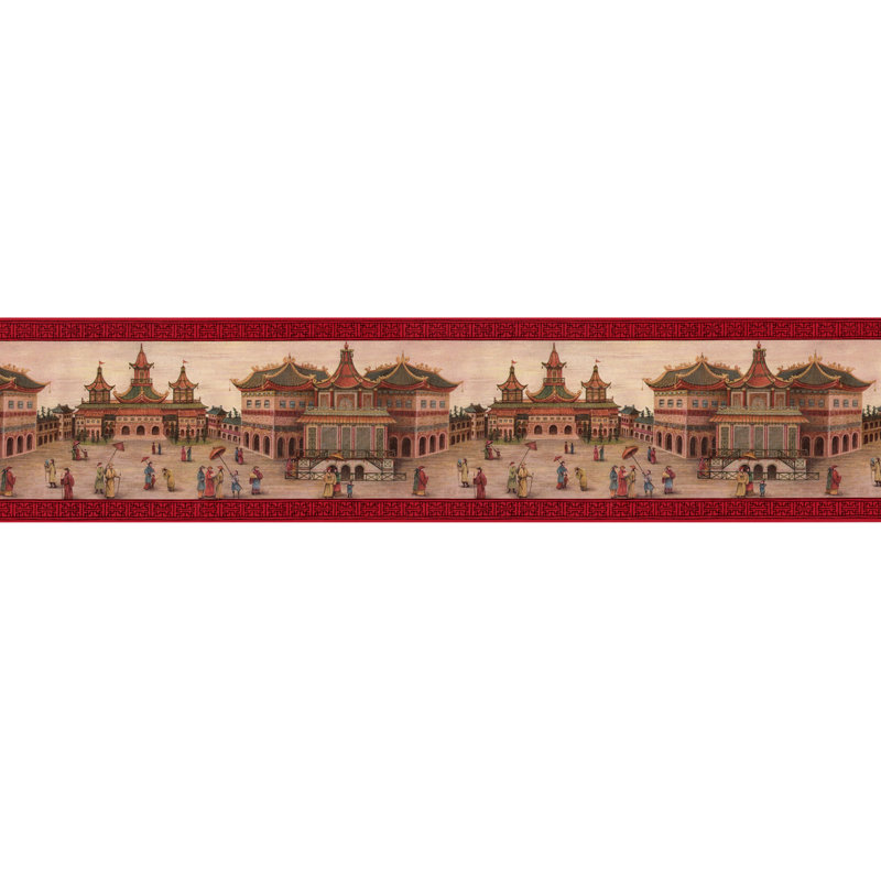 Bordure de papier peint L 15 pi x l 10,25 po, Rouge