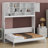 Murphy Bed With Ample Storage Space And  Stripes