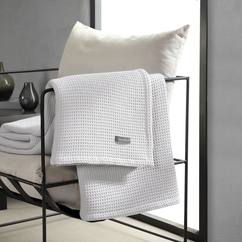 Waffleweave 100% Cotton Blanket, Light Grey, King