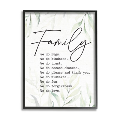 Citation de la liste des familles tendres