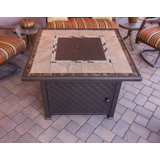 Stoke Square Steel Propane Smokeless Fire Pit Table with Hidden Fuel Tank