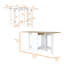 Kailua 59" Wide Folding Dining Table-353477046