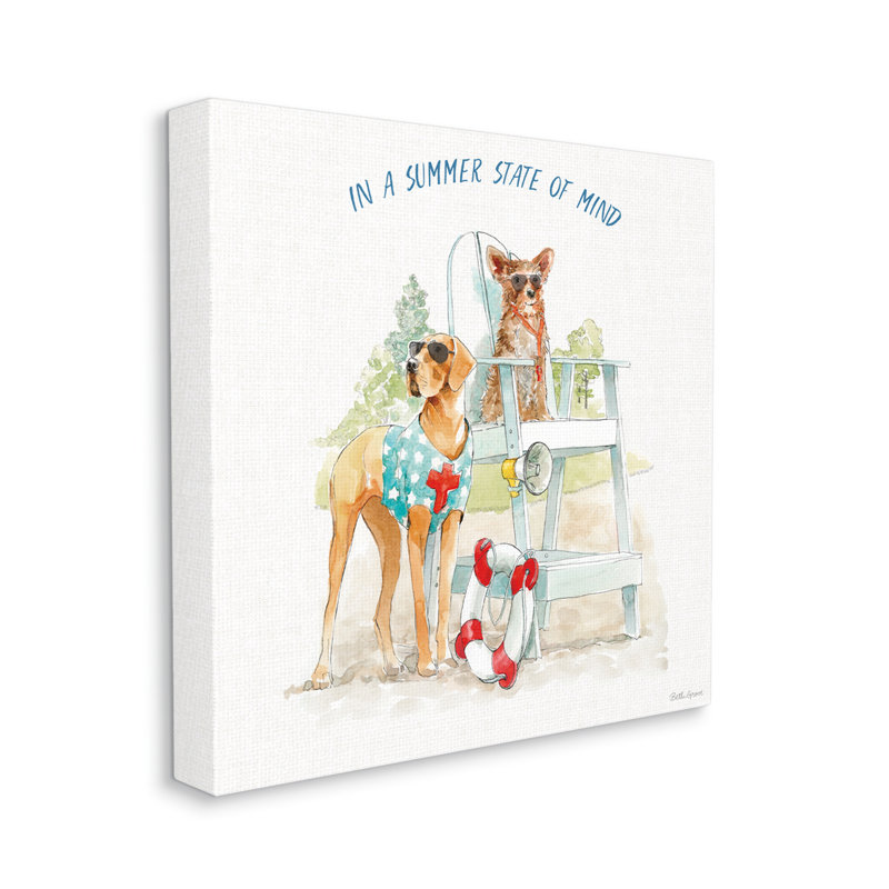 «Summer State Of Mind», phrase «Summer Li» par Beth Grove 904, H 17 po x l 17 po x P 1,5 po, Toile tendue