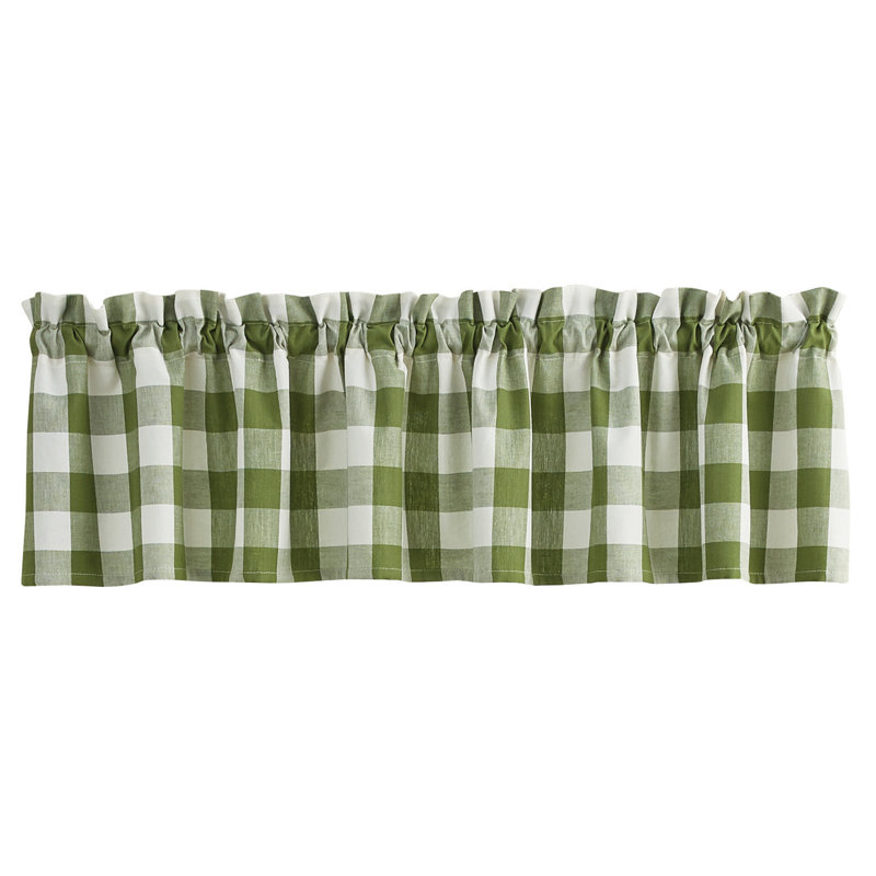  Sage Buffalo Check Valance 72x14, Green