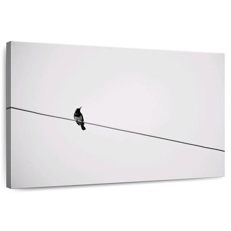 Brampt Simple Bird On Wire, 32" H x 48" W