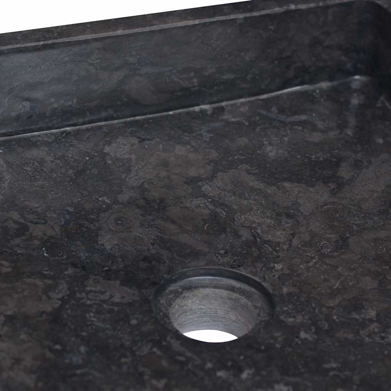 VidaXL Sink 15.7"x15.7"x3.9" Marble, Black