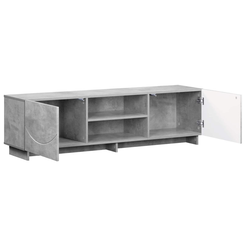 TV Stand, 40cm H x 140cm W x 34.5cm D, Concrete Grey