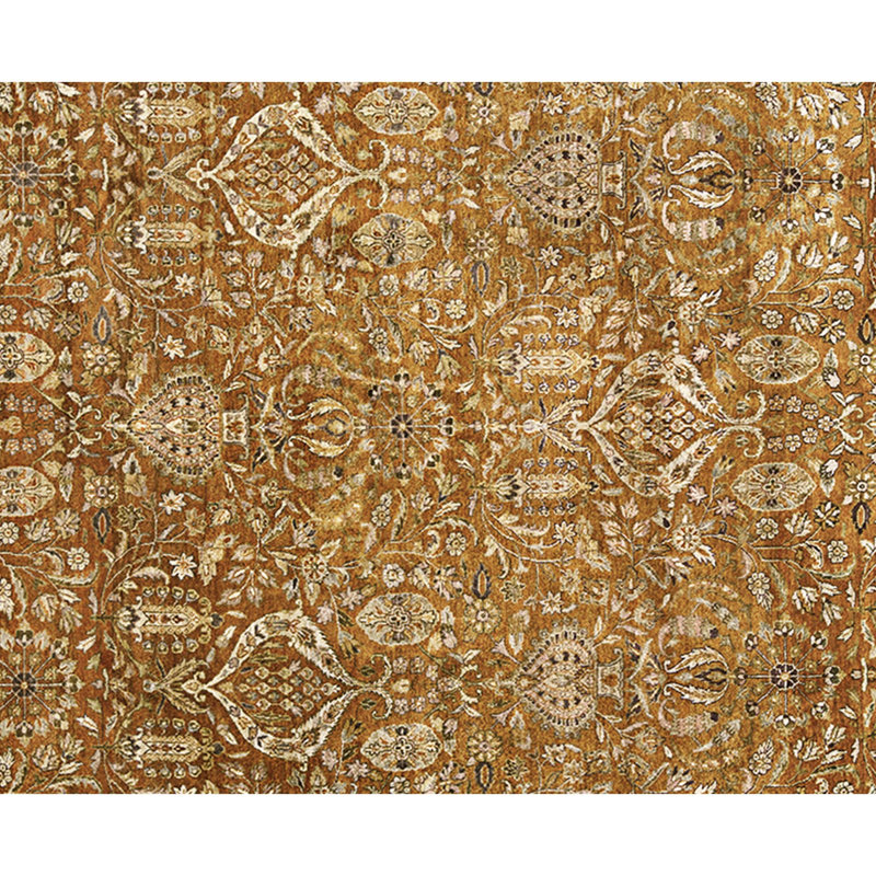 Tapis doré et chameau de haute qualité noué à la main