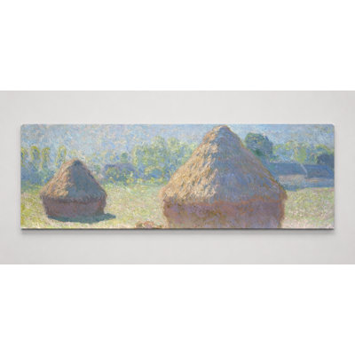 Haystacks, End of Summer (1891) — Panoramic Canvas Wall Art