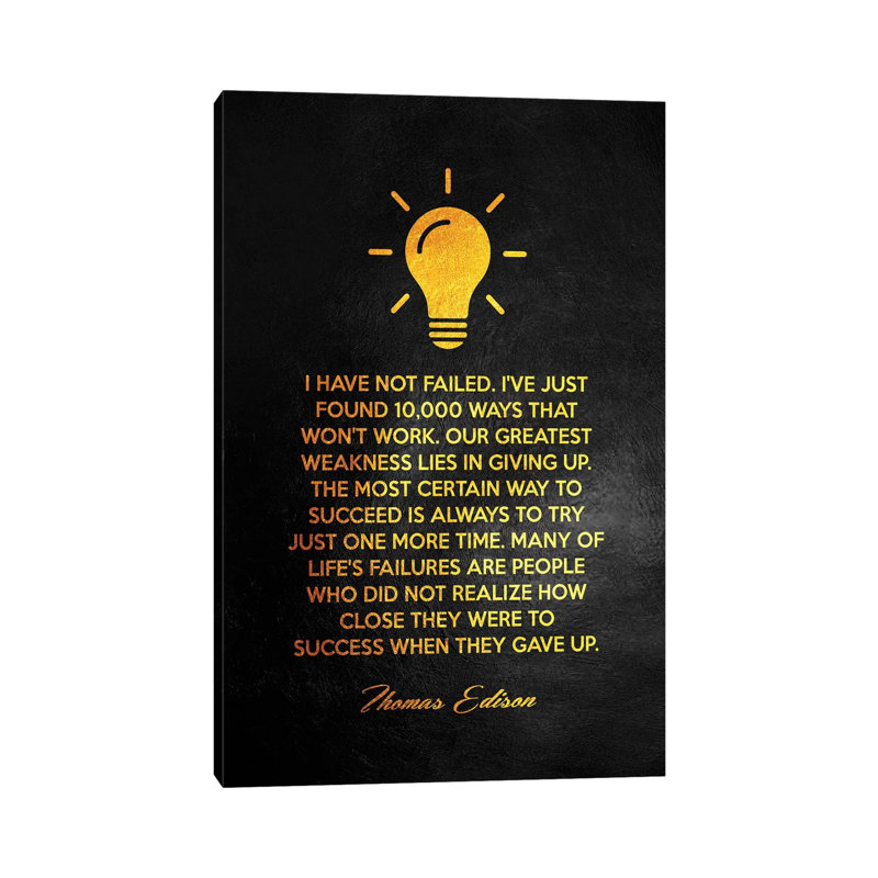 «Thomas Edison» par Adrian Baldovino - impression, H 26 po x l 18 po x 1,5 po