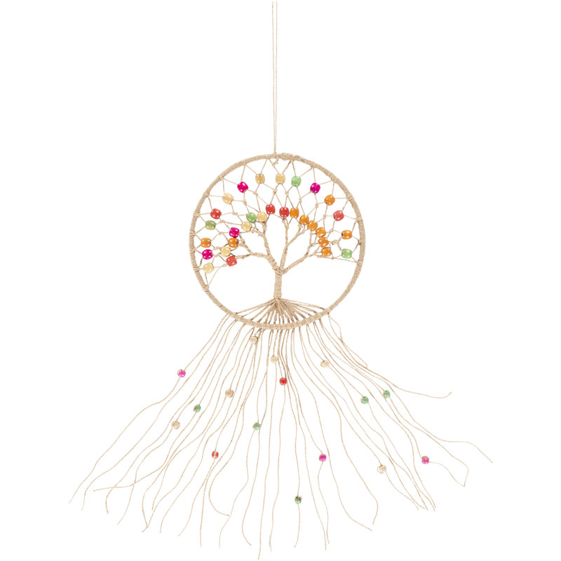 Suspension murale en jute avec tringle Tree of Life
