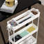 Chariot de rangement à roulettes étroit, organisateur utilitaire étroit pour salle de bain, cuisine et bureau