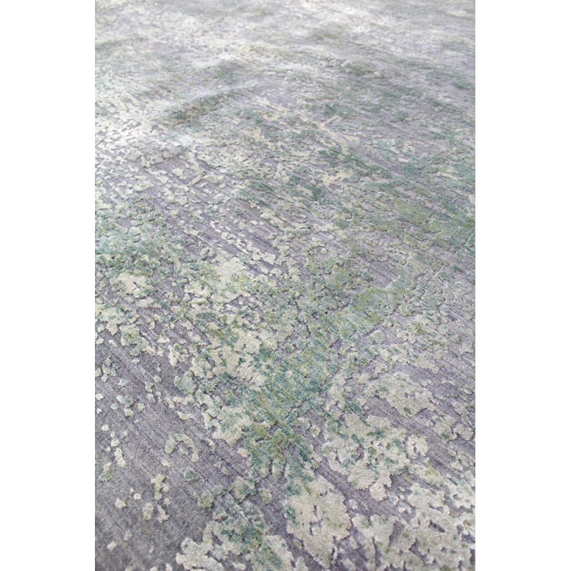 Tapis unique en laine tissé à la main 7 pi 10 po x 9 pi 9 po One Age of a Kind Kind