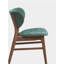 Chaise d'appoint verte et rembourrée (ensemble de 2)