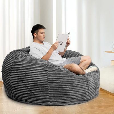 Bean Bag Chairs, Tufted Soft Stuffed Bean Bag Chair With Filler, Huge Fluffy Lazy Sofa, Giant Bean Bag Chair For Bedroom, Apartment And Living Room, G