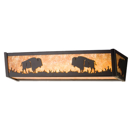Rustic Lodge 4 - Light Bath Bar, Black