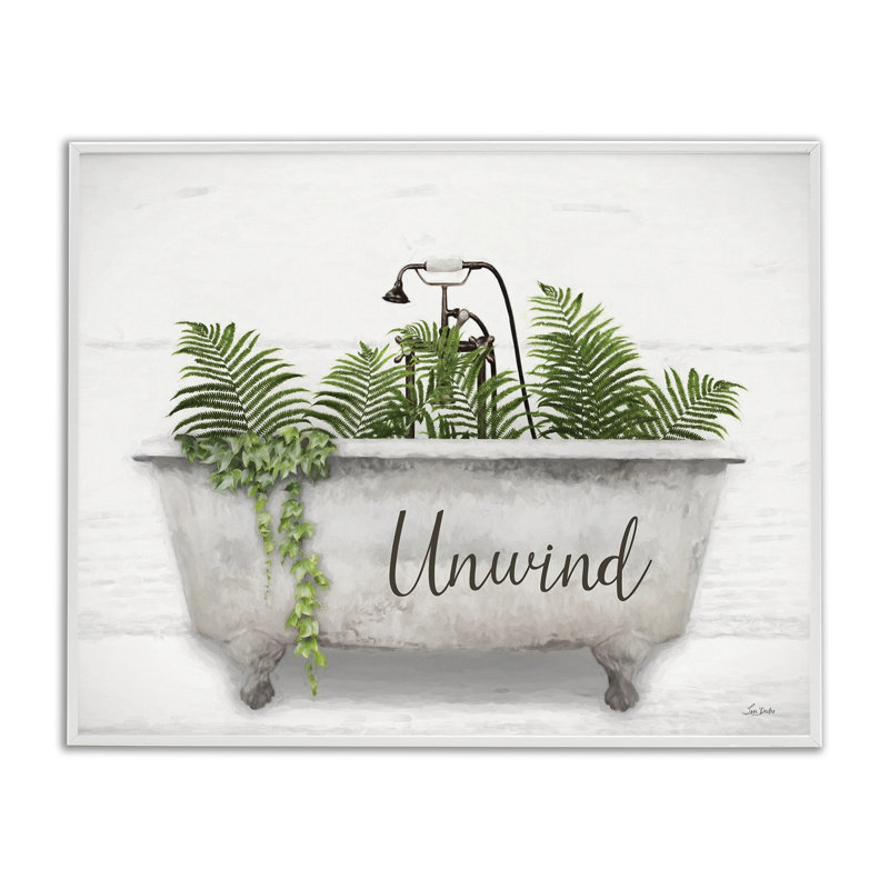 «Unwind Bathaign», par Lori Deiter, H 11 po x l 14 po, Estampe numérique encadrée blanc bord de mer