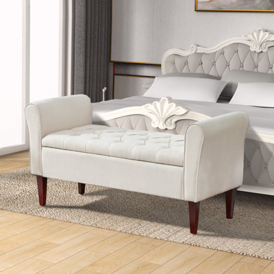 Fatheha Polyester Upholstered Storage Bench