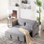 Canapé-lit convertible futon 3 en 1, canapé-lit en velours de 55 po avec 2 coussins, dossier inclinable, poches latérales pour le salon, canapé-lit-218602361