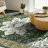 Machine Washable Non-Slip Green Oriental Area Rug-1683931767