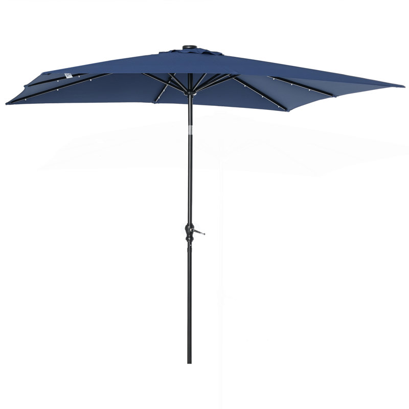 Parasol solaire Sun, parasol de patio éclairé, Bleu