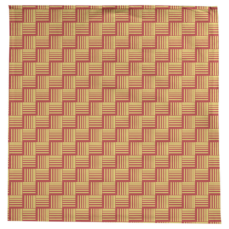 Rayures nattes classiques Nappe, Rouge/jaune