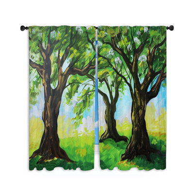 Paire de rideaux obscurcissant en polyester Egons