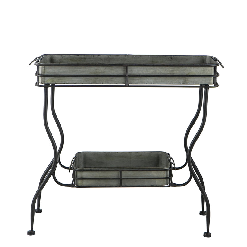 Maggie Galvanized Tray Table