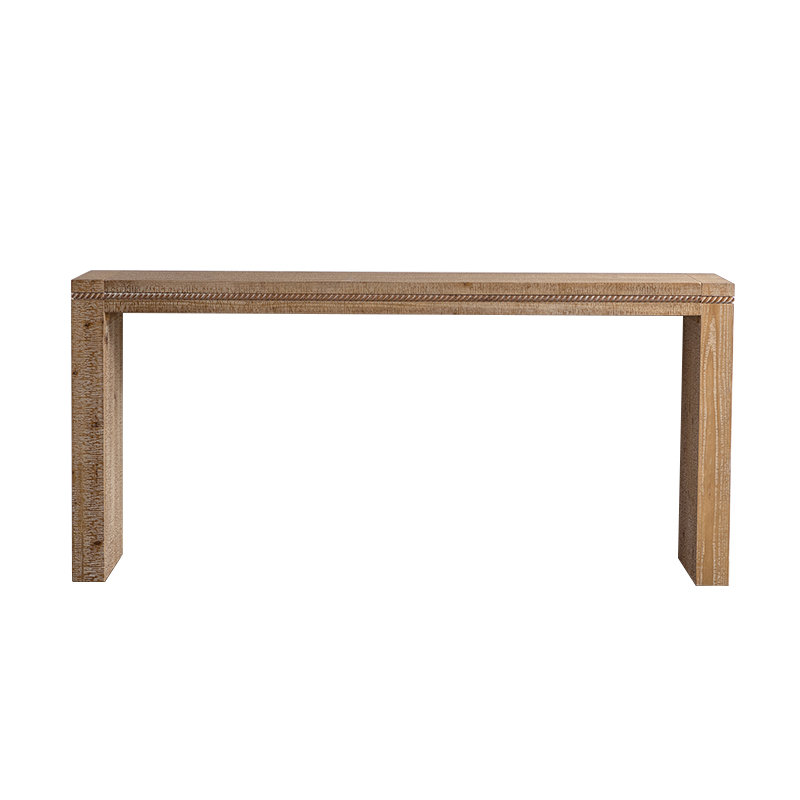 Solid Wood Console Table for Living Room, Entryway, or Hallway – Versatile Retro Sofa Table with Waterproof Surface
