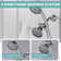 Round Single Lever 7-Function Showerhead With 1.8 GPM Flow Rate, Tub And Shower Mixer Faucet In Brushed Nickel