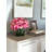 Peony Arrangement in Glass Vase with Grass-244290954